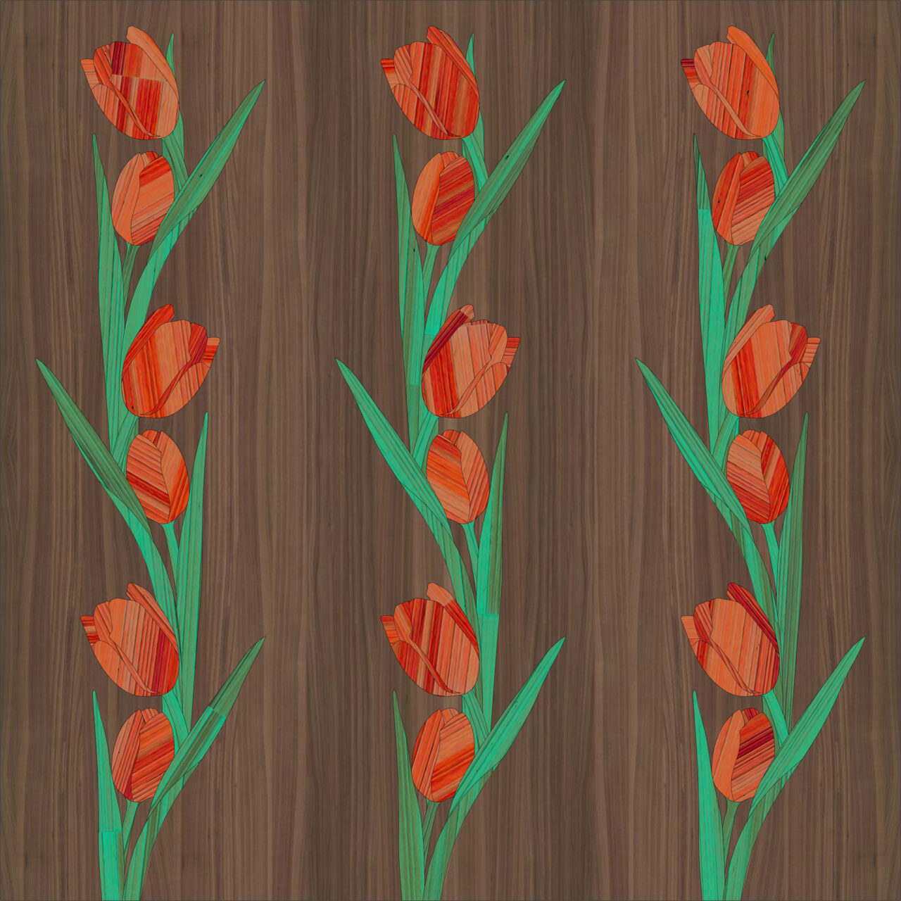 orange-straw-marquetry-seamless-pattern-tulips-brown